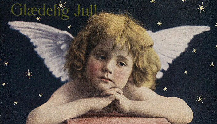 A sweet angel on a Christmas card from 1924.