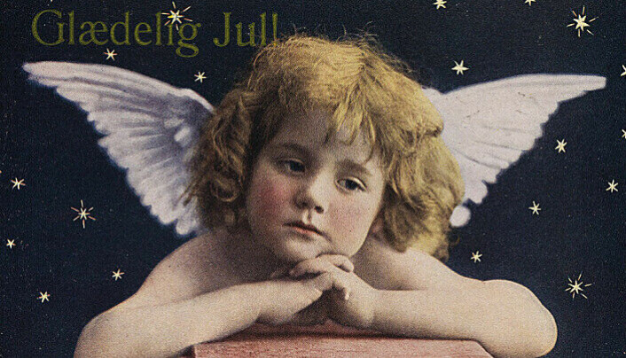 A sweet angel on a Christmas card from 1924. A sweet angel on a Christmas card from 1924.