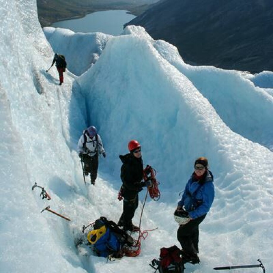 Outdoor recreation is supposed to be a bit tough. On the Jostedal Glacier it is only a short distance to get off it, at least in good weathe