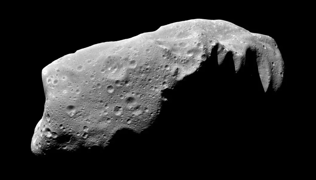 An asteroid in space.