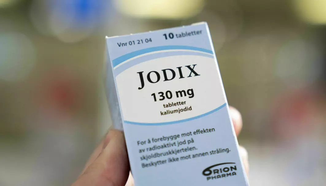Norwegian pharmacies have introduced a limit on how many bottles of the highly concentrated iodine tablets Jodix people can buy, in an effort to limit hoarding.