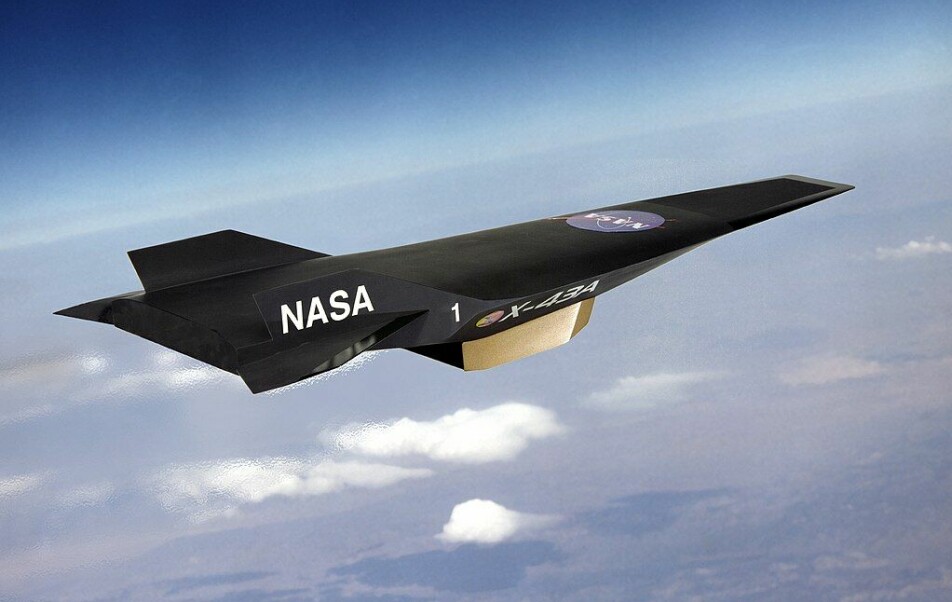 The hypersonic glider X-43A, another hypersonic experiment from the United States and NASA. It was tested both with and without an engine in different variants in the early 2000s.