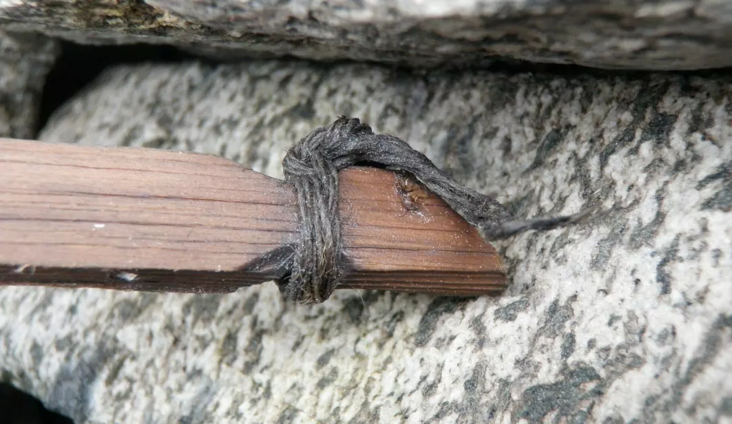 This woollen piece of string is 1500 years old.