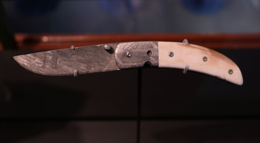 The blade of this knife is from space