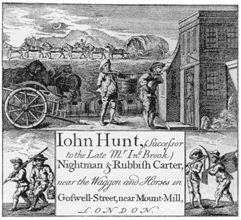 An 18th century nightman's card.