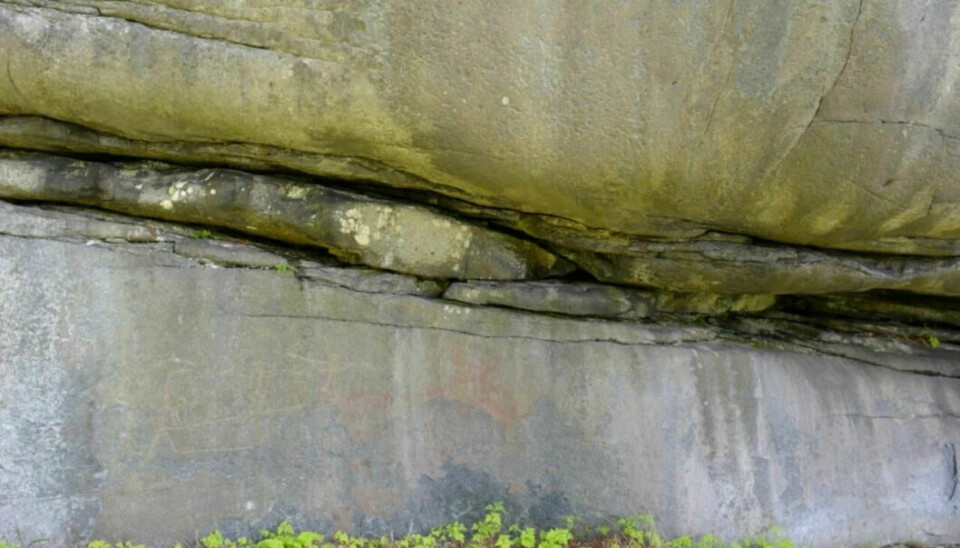A rock wall in Trøndelag county.