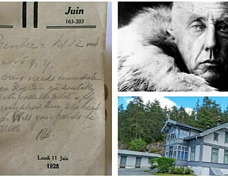 Roald Amundsen’s final journal entries were about his lover and money