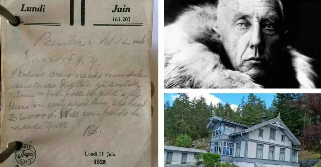 On the 11th of June, Roald Amundsen writes his last note in his calendar on the desk in his home in Svartskog. A few days later, he disappears in the desolate reaches of the Arctic.