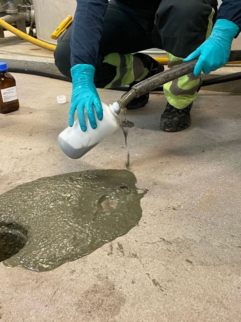 Sludge before the biogas extraction process.