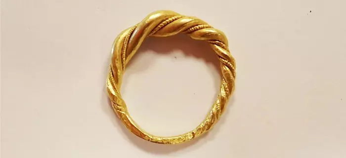 This gold ring once belonged to a powerful Viking Chief. It was found in a pile of cheap jewellery auctioned off online