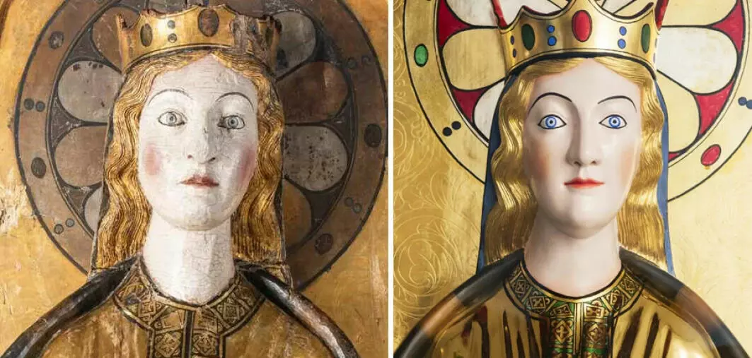 The statue of Mary is almost 800 years old. A new version aims to look as similar as possible to the statue as it was when it was new.