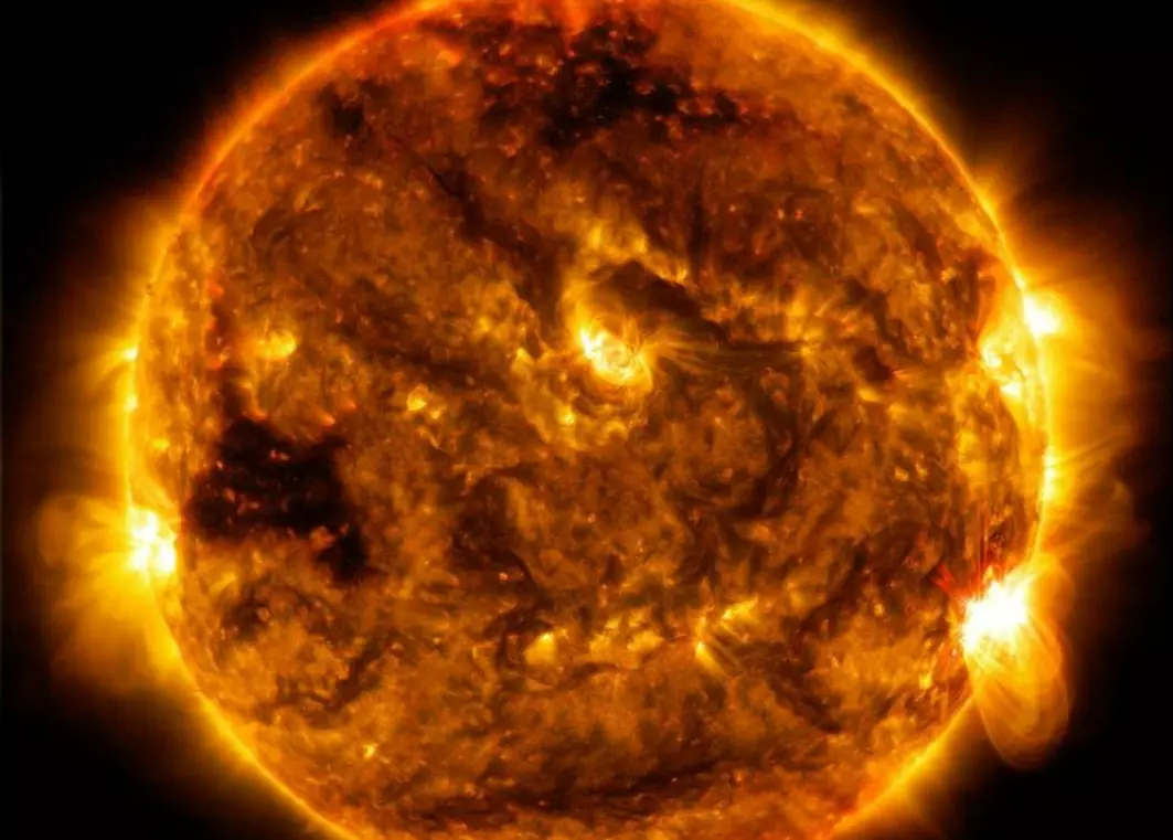 The Sun's atmosphere is a hundred times hotter than its surface. The reason for this remains a mystery.