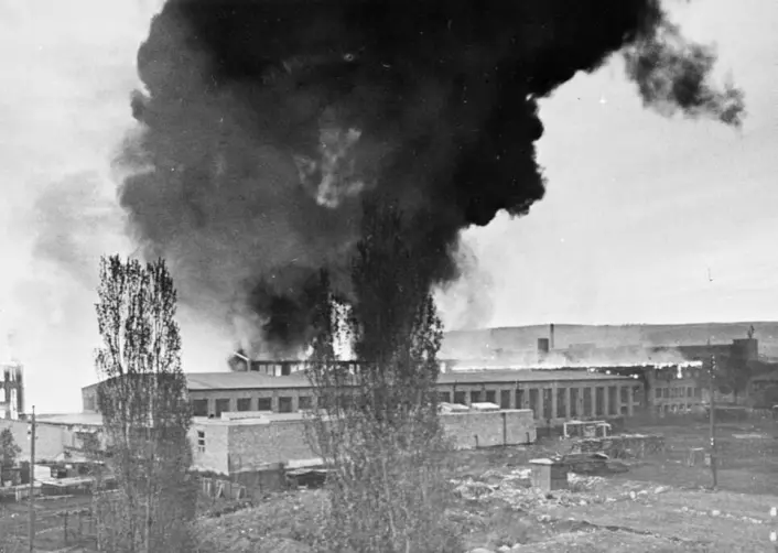 The Osvald group carried out several sabotage efforts against companies that produced equipment that was useful to the German occupying power. A/S Per Kure in Oslo produced transformers. In May 1944, the company was blown up.