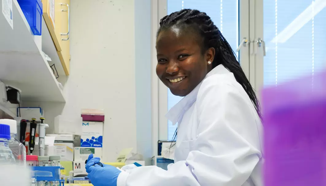 Researcher Sybil Akua Okyerewa Obuobi is studying how to create safer antimicrobials that target bacteria in biofilms and eradicate them.