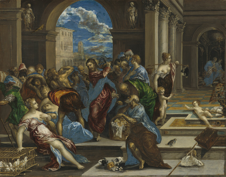 Jesus expelling the merchants and money changers from the temple, as painted by El Greco. According to Matthew, Jesus is said to have complained that ‘My house shall be called a house of prayer. But you turn it into a den of robbers.’