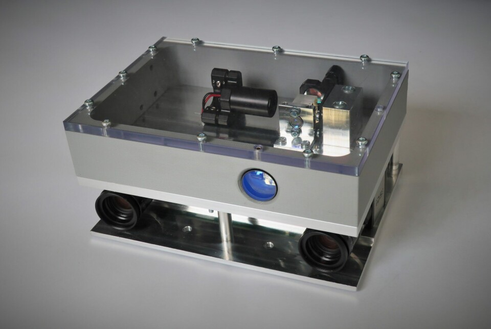 This is the 3D camera designed to withstand extreme conditions in outer space. The real model will be smaller than this.