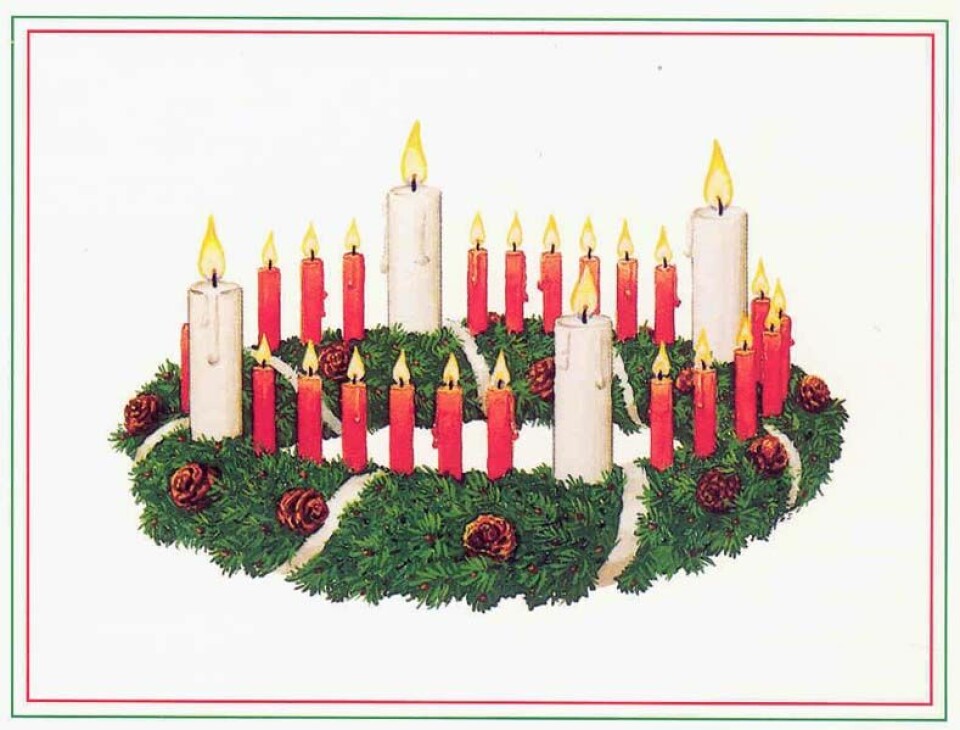 The Advent wreath as it was originally designed by Johann Hinrich Wichern.