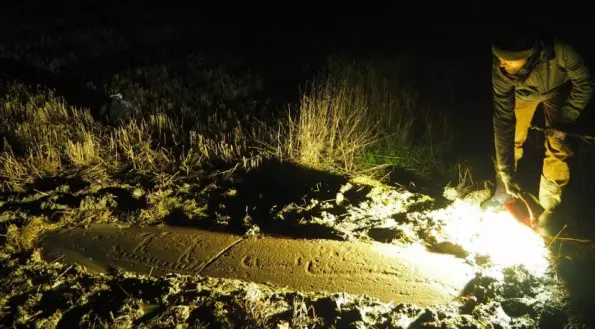 Three guys with torches have found almost 600 new rock carvings in their spare time