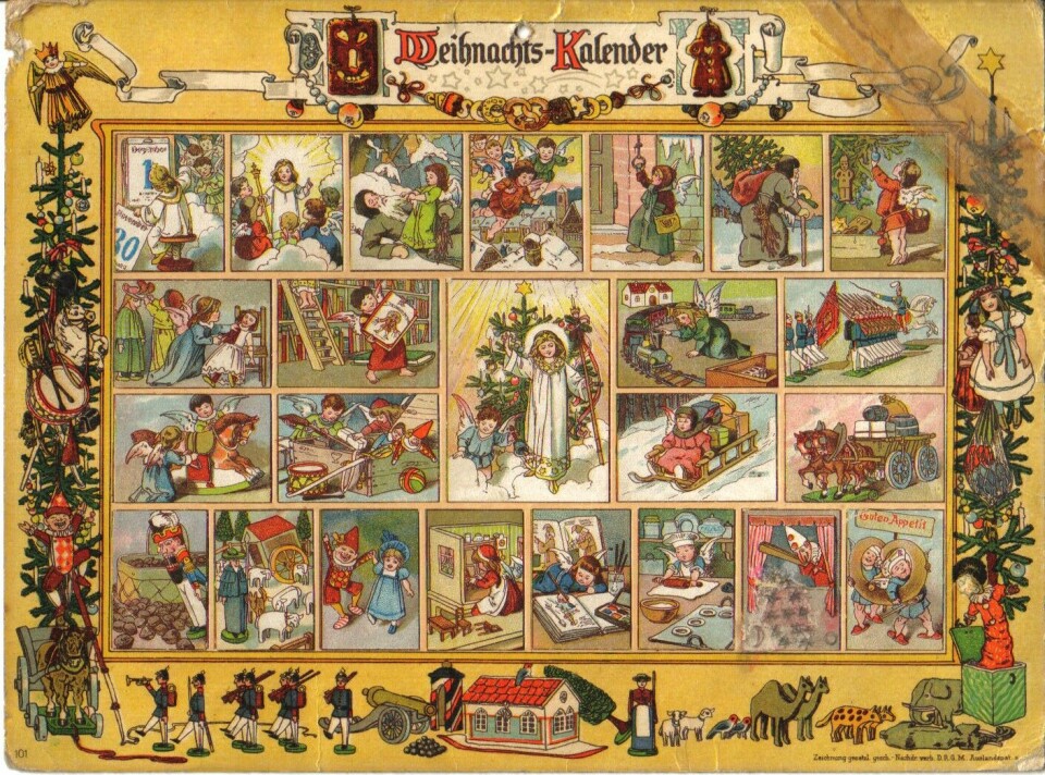 An Advent calendar from the early 20th century.