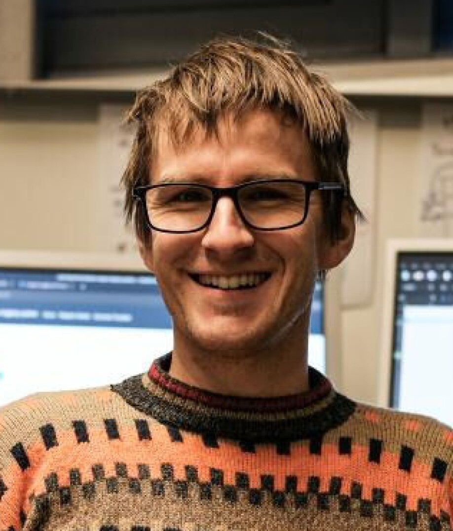 Luke Marsden in his office at The University Centre in Svalbard (UNIS).
