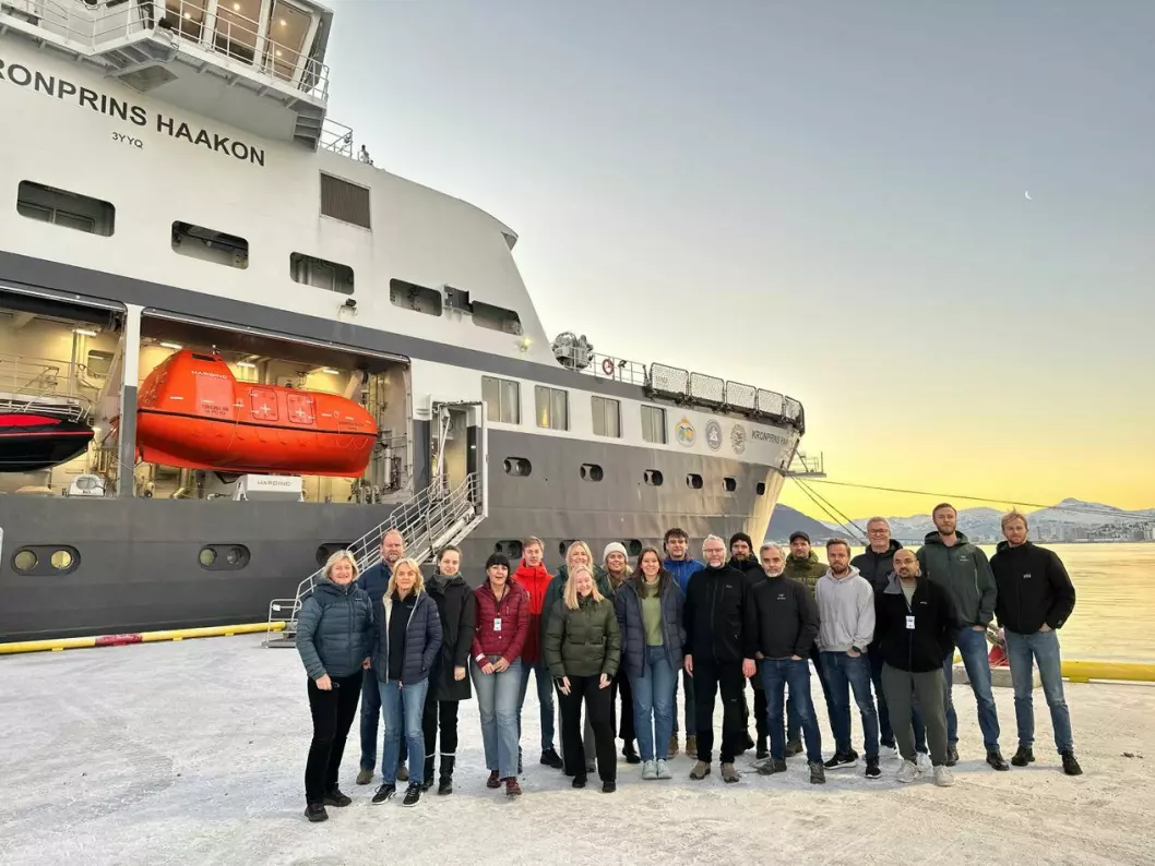 The researchers who participated in the expeditions on RV Kronprins Haakon in November 2022.