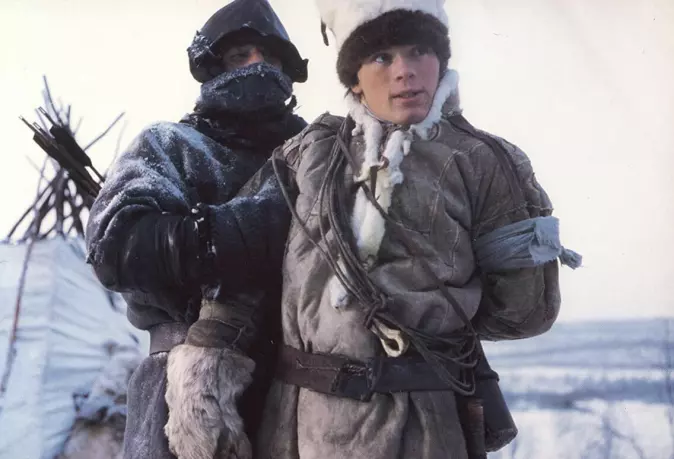 The film "Pathfinder" (1987) features people who came to northern Scandinavia a long time ago. The film is based on old myths and stories about these people.