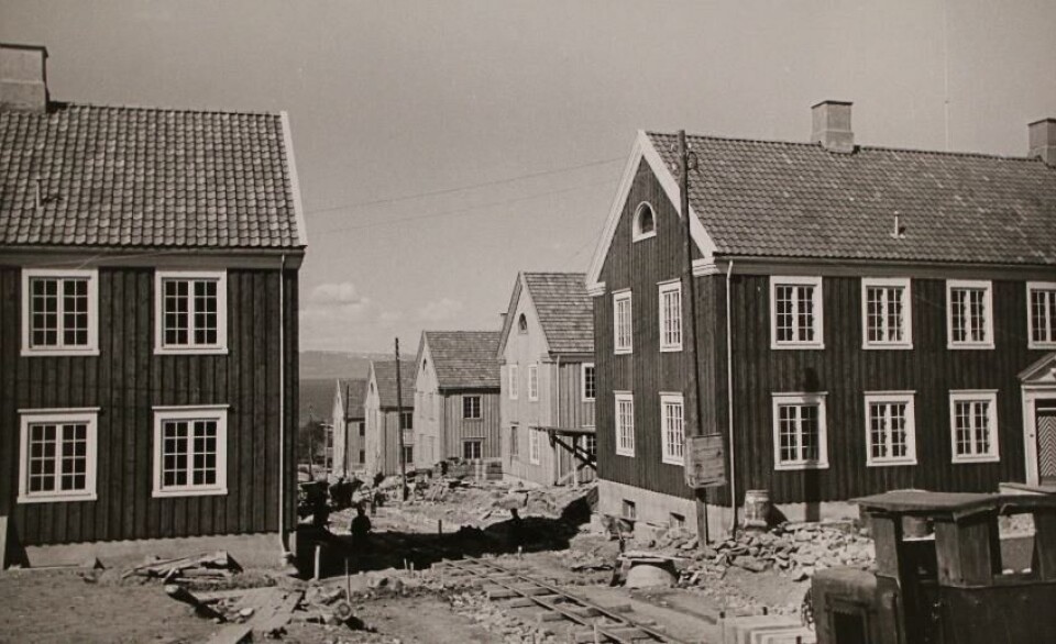 Constructing housing for Germans in the Nedre Charlottenlund quarter of Trondheim.