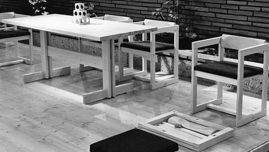 The furniture series Trybo is made of pine and produced by Stange Bruk for Trysil municipal forest management from 1965. Today, the furniture is popular on the second-hand market.