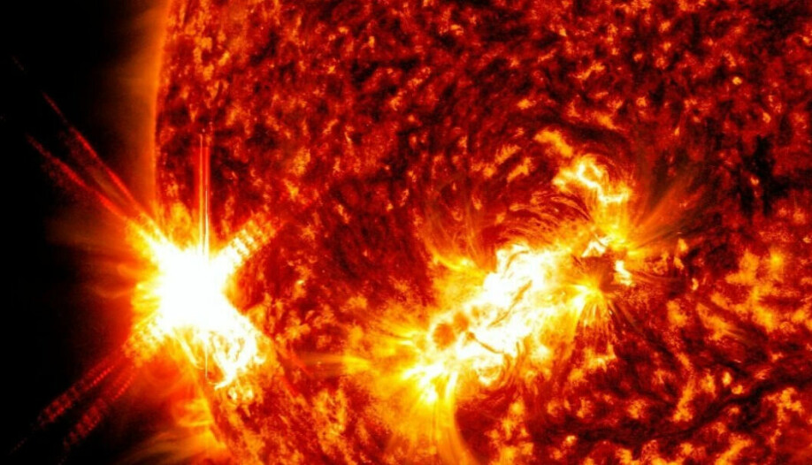 A large solar flare recorded in January 2023.