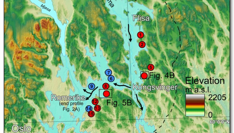 A closer view of the map above shows more precisely where the red circles are, which is where the researchers took samples.