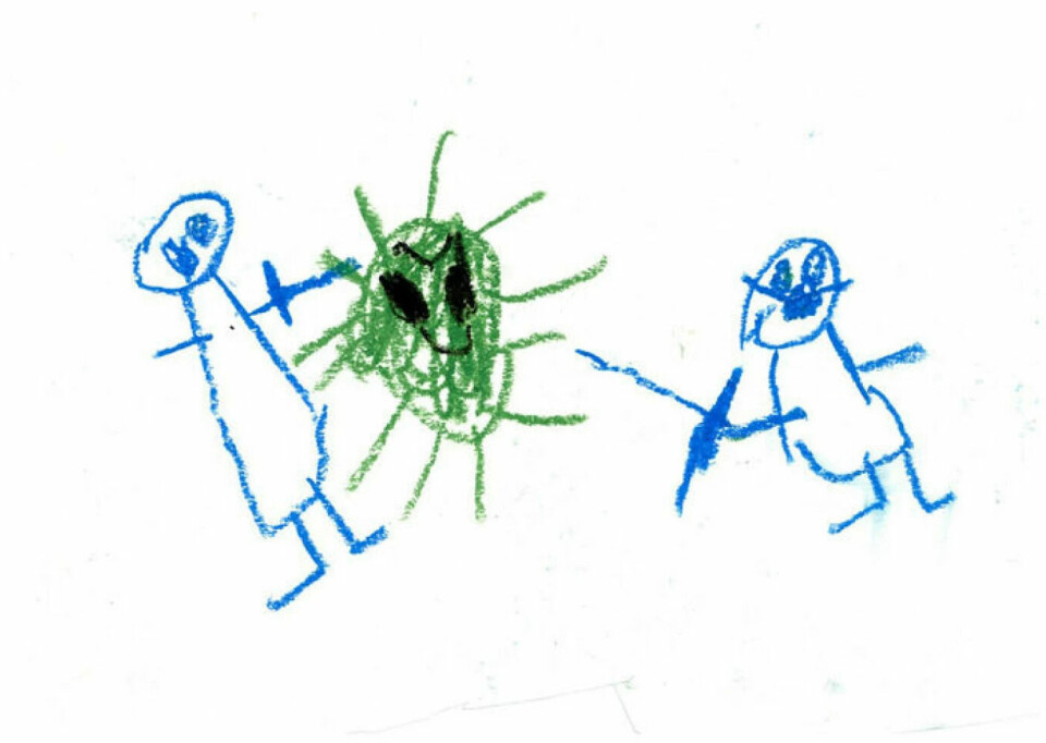 Two children battle the virus.