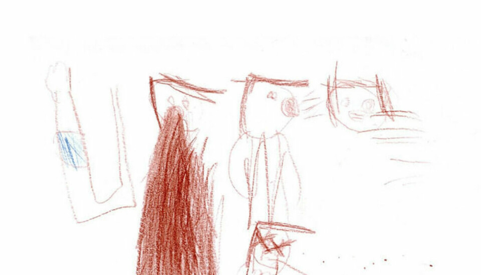 'You throw up, cough, then you get better or die,' the six-year-old behind this drawing explained.