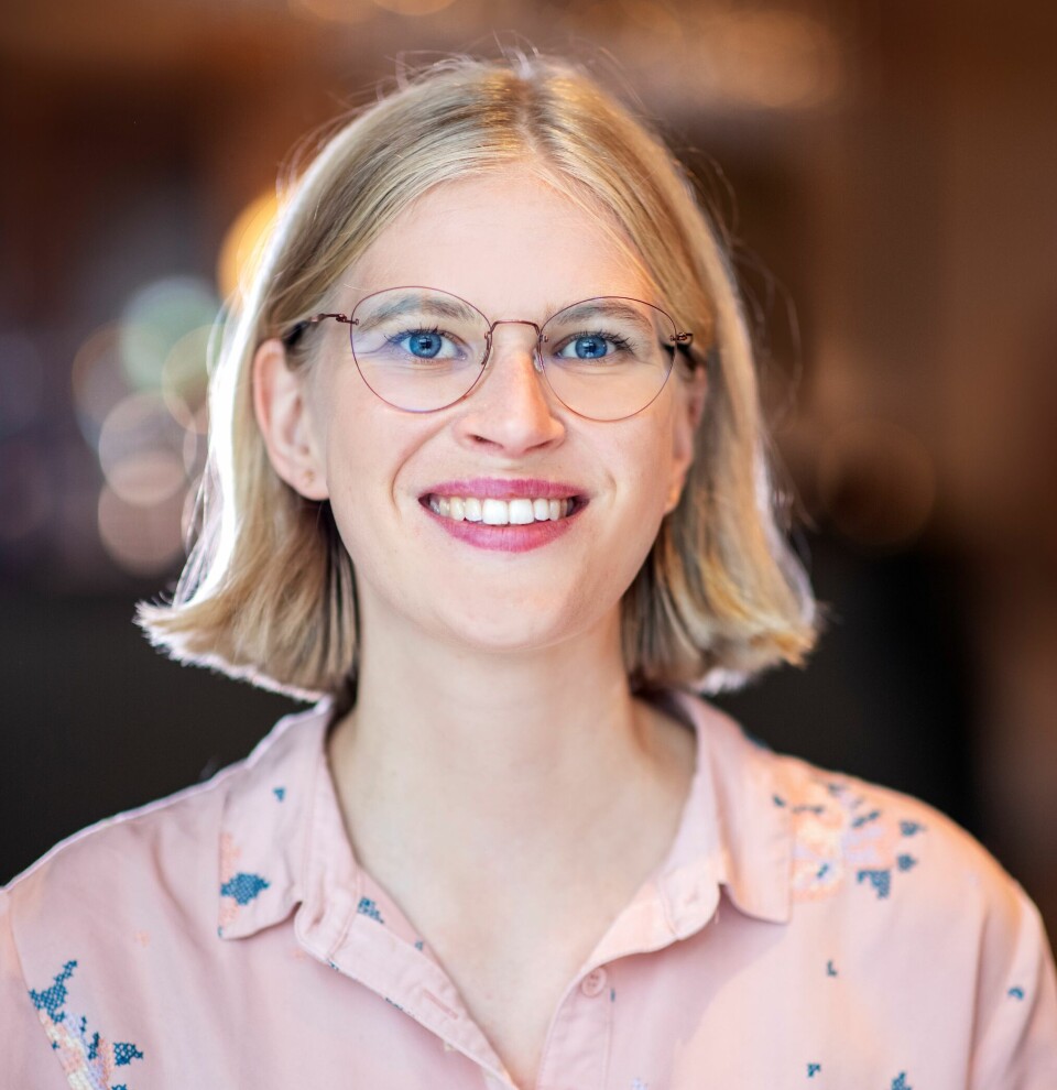 Tine Riis Andersen is a PhD student in literature at the University of Stavanger. Portrait of female researcher.