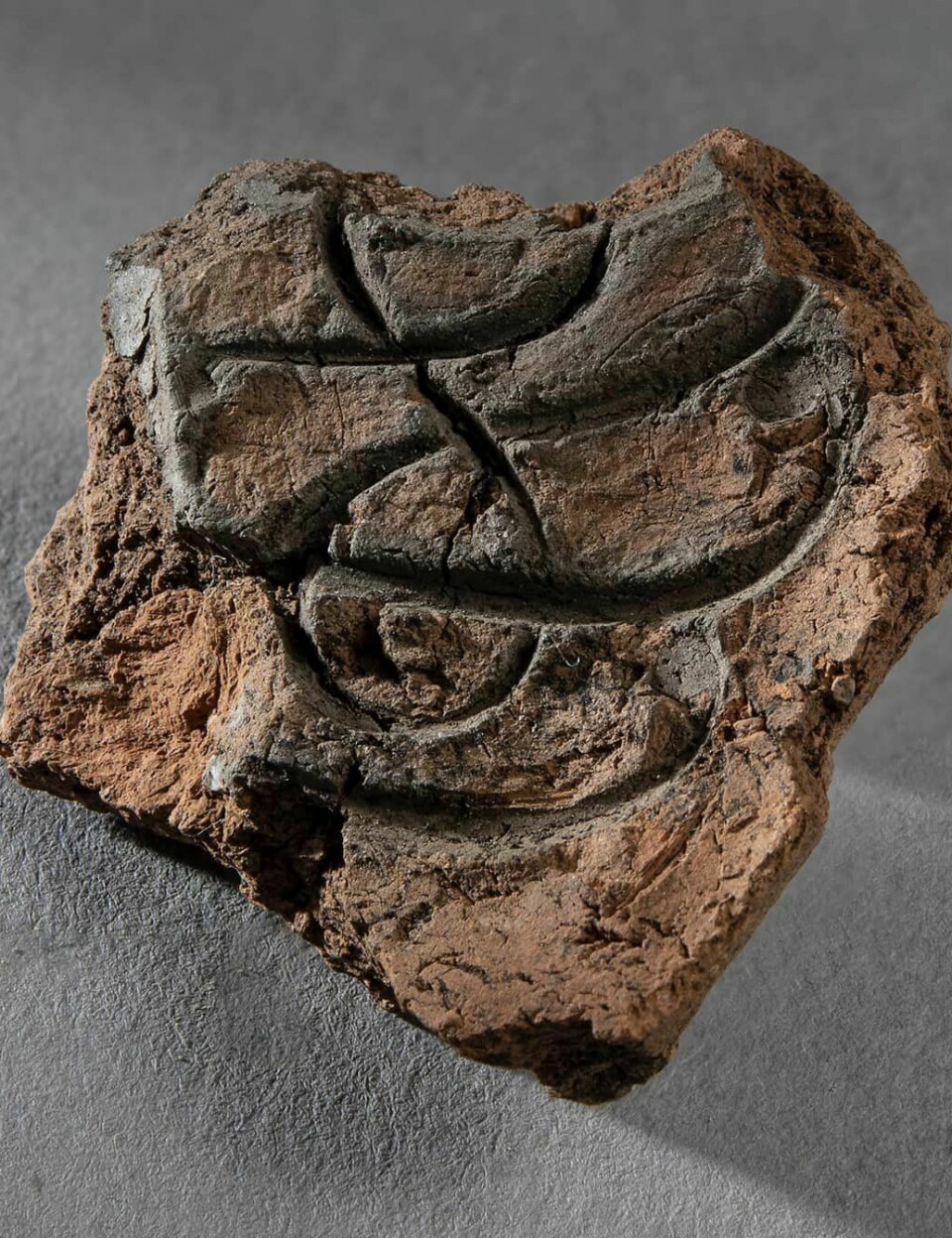 This clay mould found in Trondheim was used to mass produce Urnes brooches.