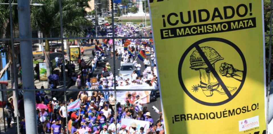 Women’s rights protest in El Salvador’s capital San Salvador in 2019.
