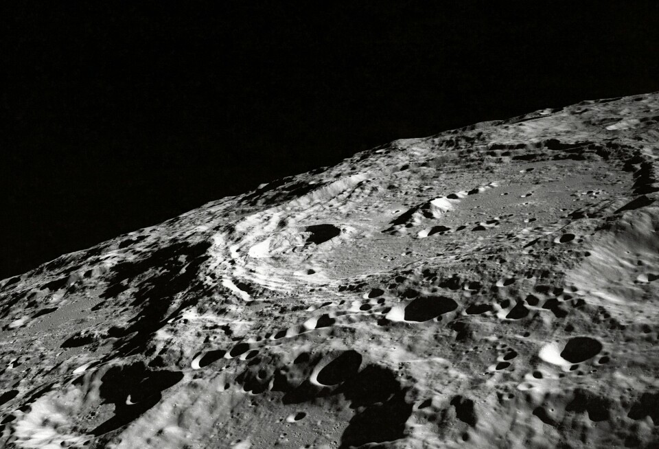 On the Moon, the landscape is covered in what is called regolith - a mixture of dust, larger particles, and fragments.