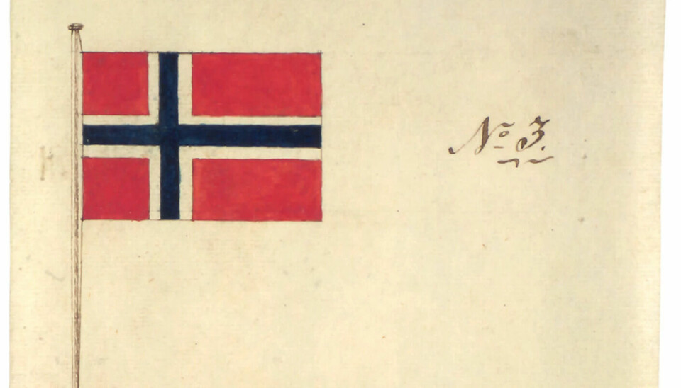 This is the first draft of the flag that Norwegians know so well today.