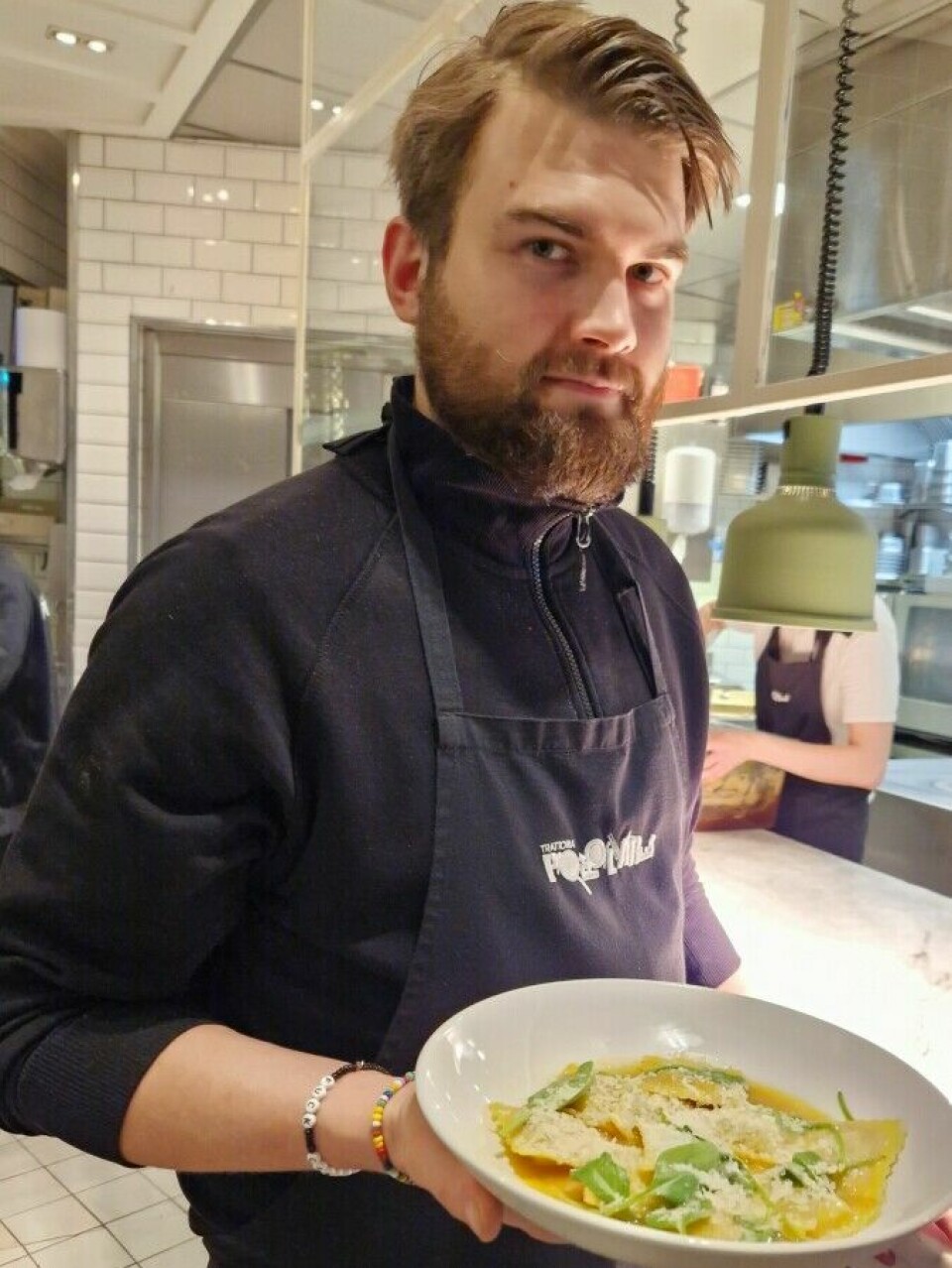 Christopher Christiansen is head chef at Trattoria Popolare. The restaurant’s most popular dish is ravioli with oxtail.