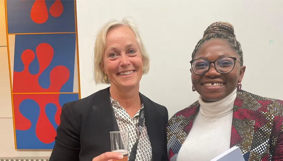 From left: Professor Anne Ma Dyrhol-Riise and researcher Bih Hycenta Chendi, pictured after receiving her doctoral degree at the University of Oslo in 2022.