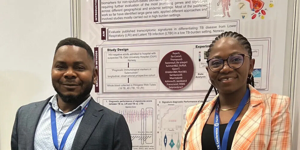 Professor Novel Chegou (left) and researcher Bih Hycenta Chendi (right).