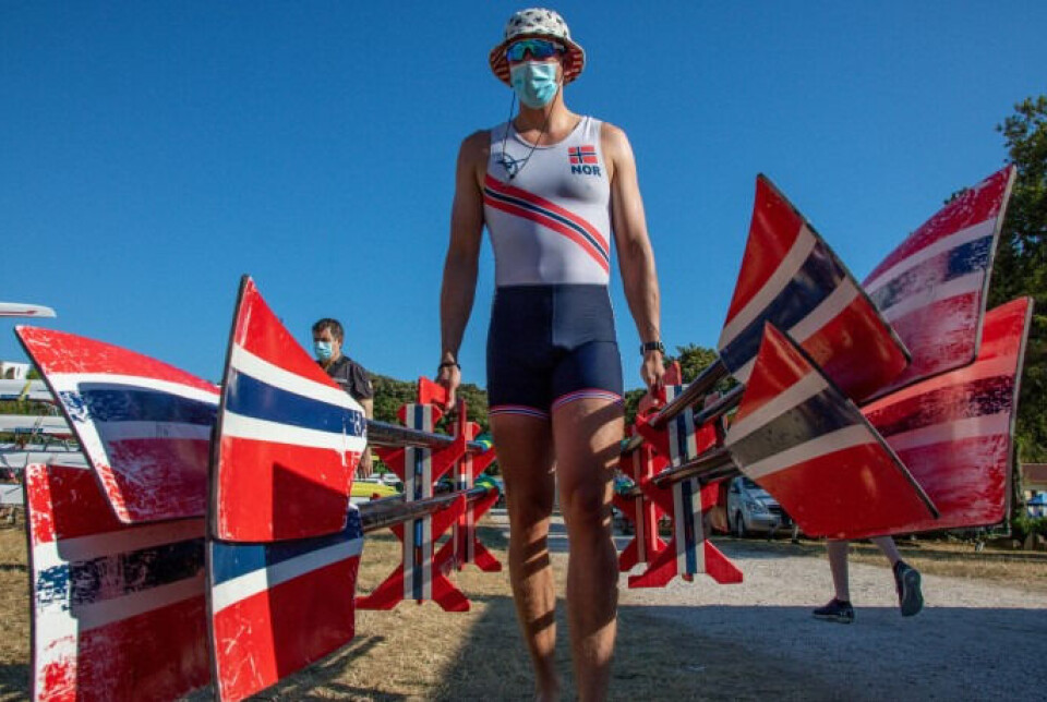 Covid-19 caused disruptions for sporting event organisers and researchers alike, but Herrebrøden was able to complete his data collection and the Olympic Games were held in Tokyo. This is national team rower Oscar Helvig ahead of the Games in 2021.