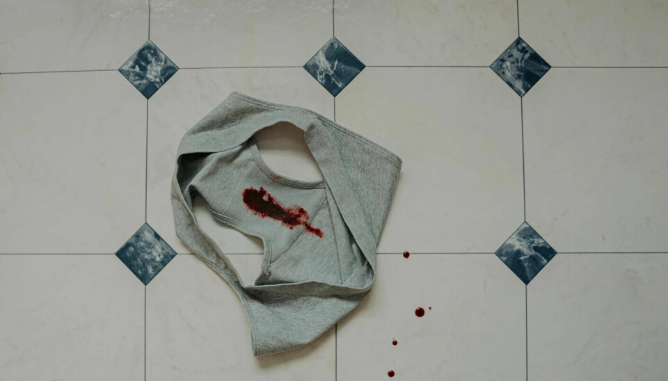 Sometimes you have an accident and bleed through your clothes.