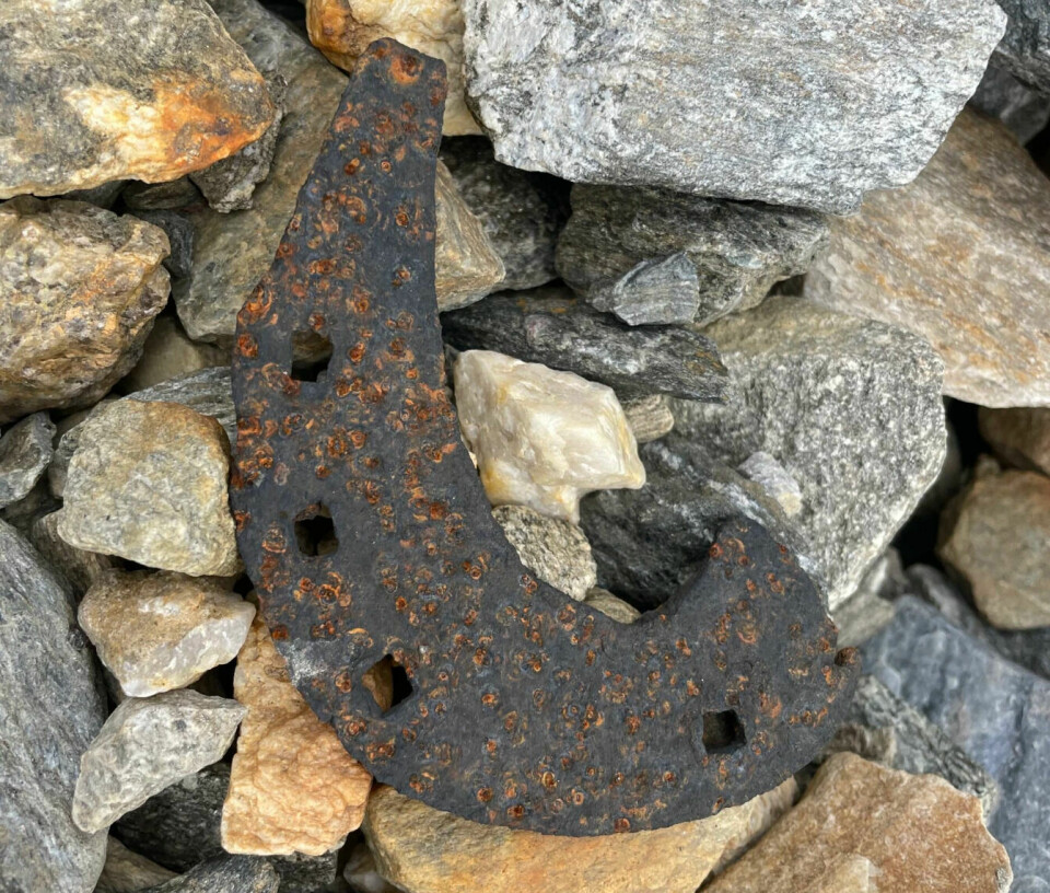 The archaeologists also found part of an old horseshoe that has been lying under the ice.
