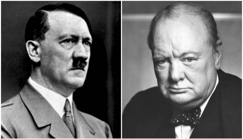 Adolf Hitler and Winston Churchill.