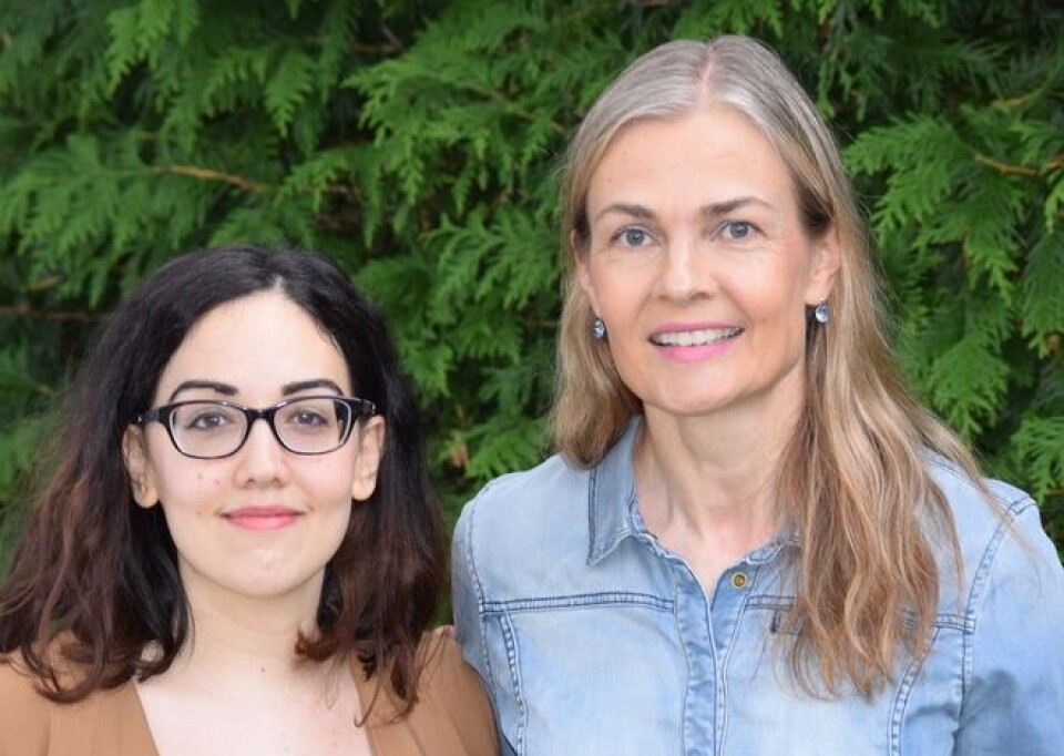 Postdoctoral fellow Eirini Giannakopoulou and Professor Johanna Olweus.