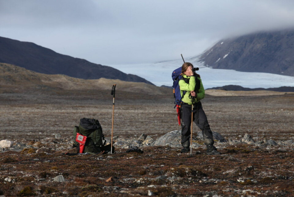 Mathilde Le Moullec is one of the researchers who collected bone samples from reindeer on Svalbard.