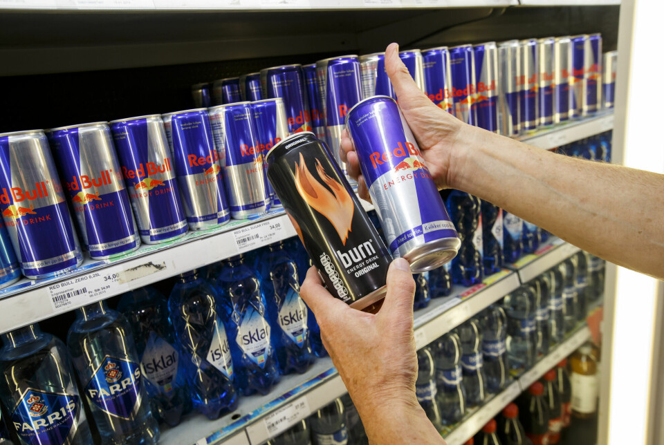 Energy drinks are increasing in popularity among Norwegian youth.