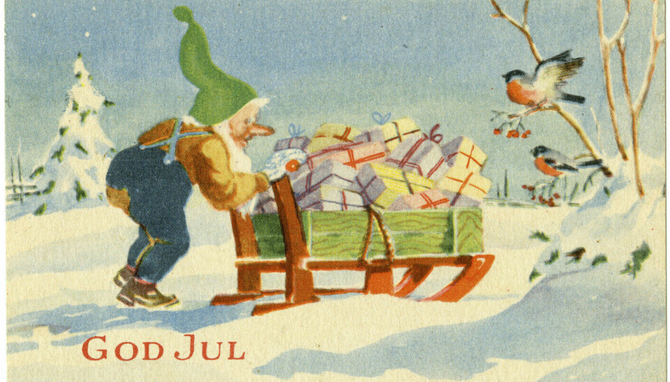 Paul Lillo-Stenberg, who was incidentally the grandfather of Lars Lillo-Stenberg from the band DeLillos, created several Christmas cards with Christmas gnomes wearing hats of various colours.