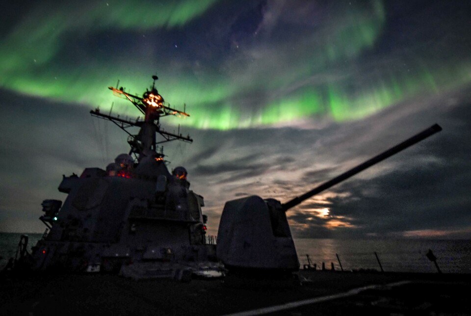 Global geopolitical tensions contribute to misconceptions about the Arctic – like the risk of war. Pictured here is the American destroyer Oscar Austin in European Arctic waters.