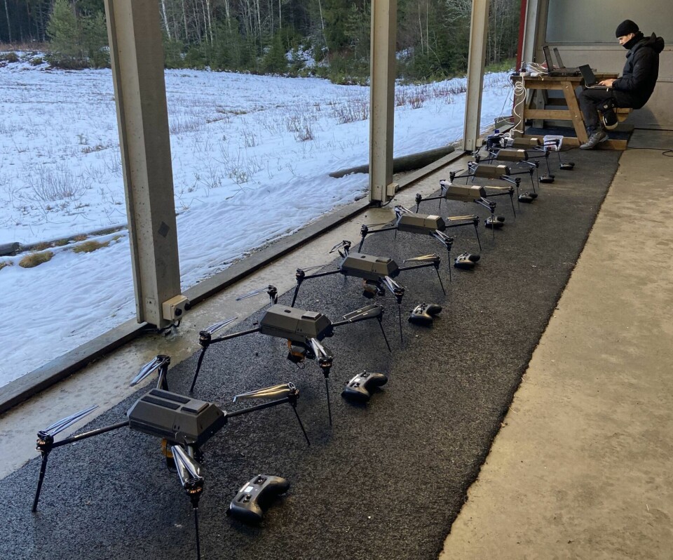 The drone lab at the University of Oslo is equipped with a variety of different drone systems.
